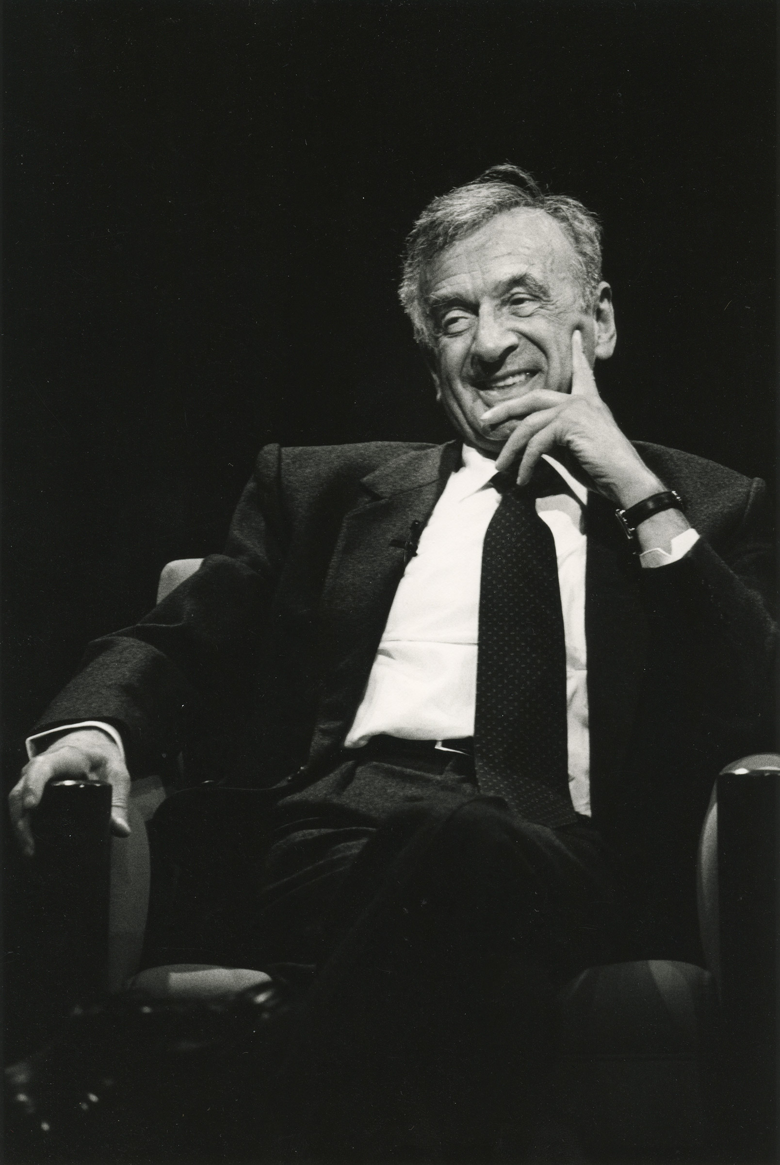 Elie Wiesel at one of the 180 lectures he gave at 92NY