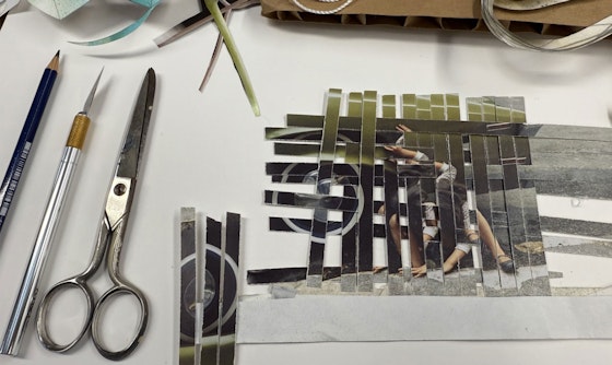 Material Explorations: Weaving, Stitching & Embossing in Collage