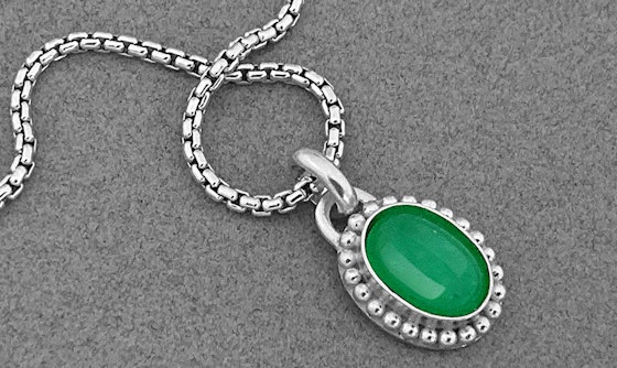 Silver Pendant with Granules